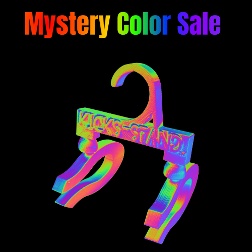 Kicks-Stand 3.0 mystery color sneaker display stand, minimalist shoe holder for collectors, creators, and TikTok setups