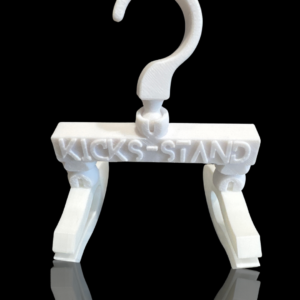 Kicks-Stand 4.0 sneaker display stand with 3D ball joint rotation, modular shoe holder for collectors, creators, and TikTok setups